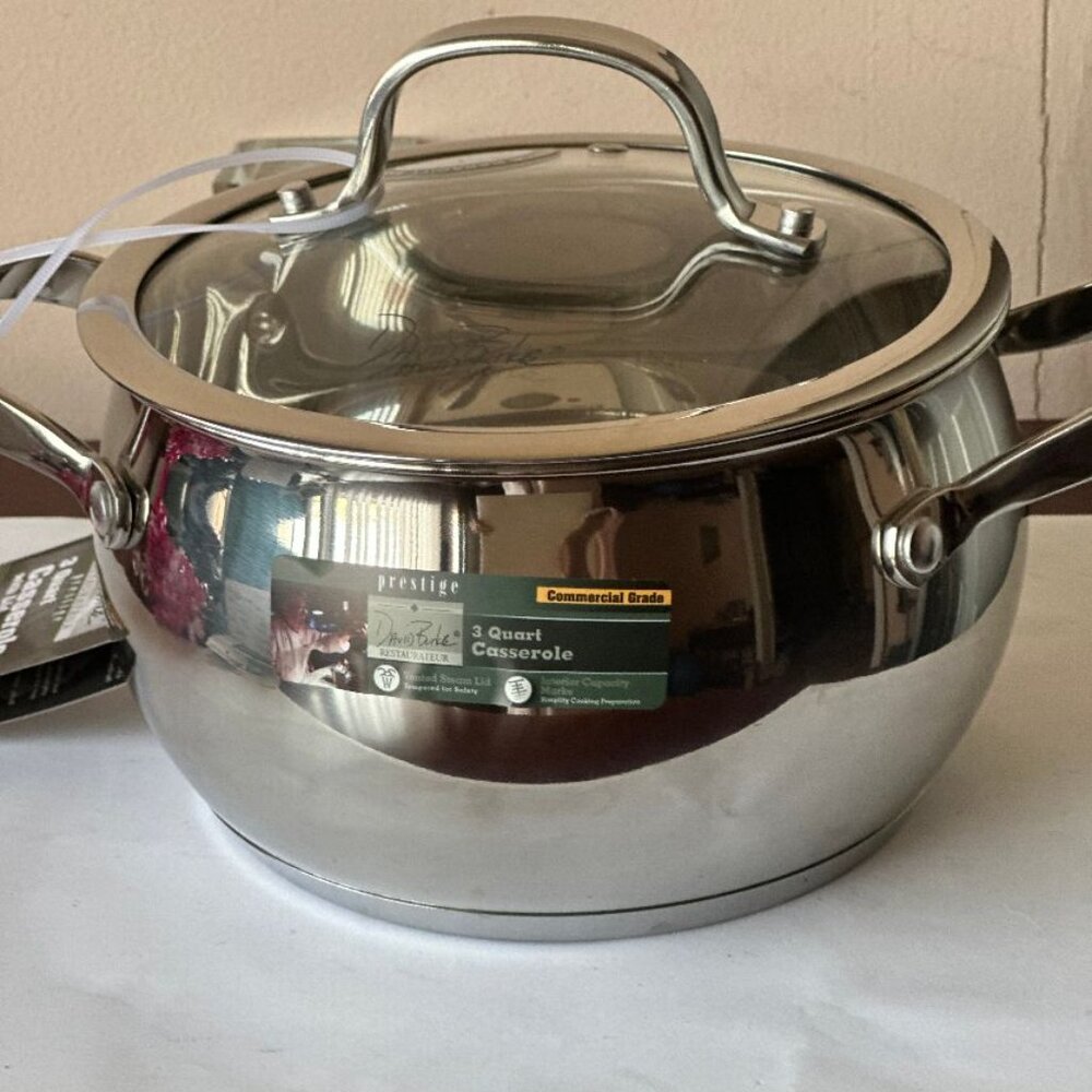 NEW WITH TAG David Burke Prestige Restaurateur 3 Quart Casserole with Lid